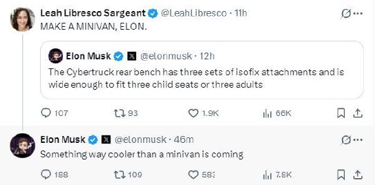 马斯克称特斯拉将推出远比小型货车更酷炫的产品